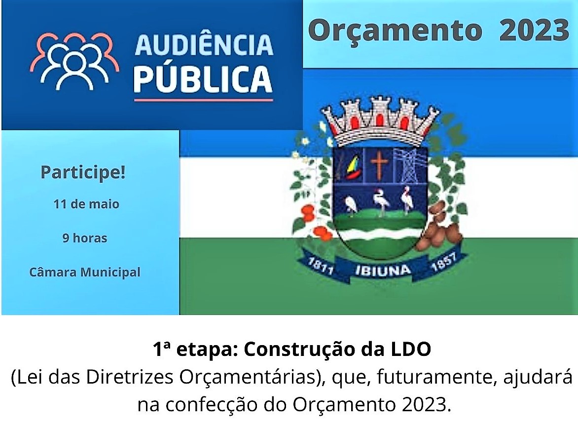 Audiência pública analisará projeto das diretrizes do próximo orçamento municipal