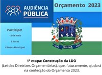Audiência pública analisará projeto das diretrizes do próximo orçamento municipal
