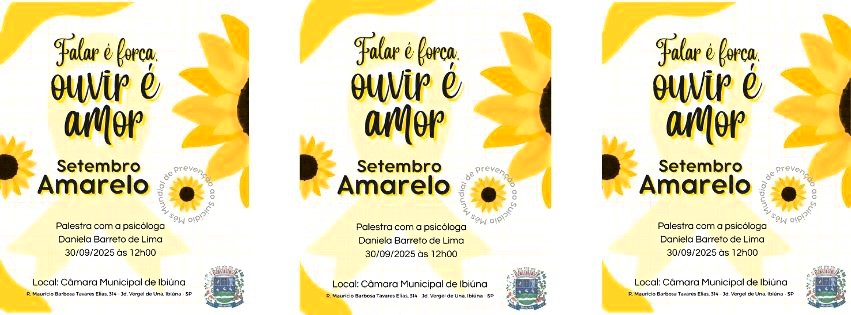 Câmara promove encontro “Setembro Amarelo”, para reforçar a importância da prevenção ao suicídio 