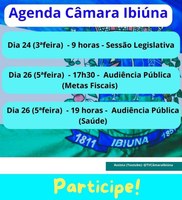 Semana tem Sessão Legislativa e Audiências Públicas